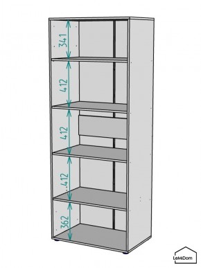 Шкаф Linnea MHR-2-2 2050х800х510 (Графит-М 11.1.25) в Новом Уренгое - novyy-urengoy.mebel24.online | фото 3