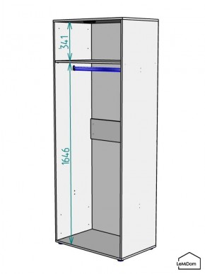 Шкаф Linnea MHR-2 2050х800х510 (Графит-М 11.1.25) в Новом Уренгое - novyy-urengoy.mebel24.online | фото 3