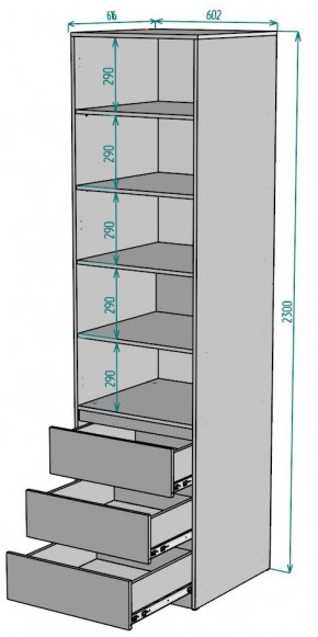 Шкаф Мальта H158 в Новом Уренгое - novyy-urengoy.mebel24.online | фото 2