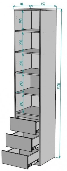 Шкаф Мальта H159 в Новом Уренгое - novyy-urengoy.mebel24.online | фото 2