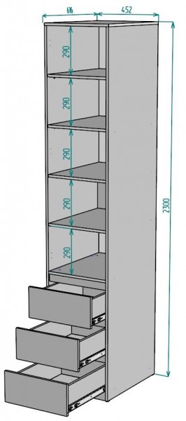 Шкаф Мальта H161 в Новом Уренгое - novyy-urengoy.mebel24.online | фото 2