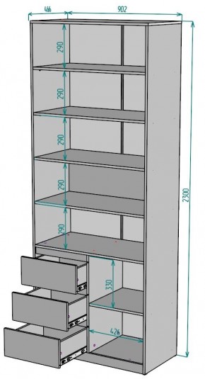 Шкаф Мальта H191 в Новом Уренгое - novyy-urengoy.mebel24.online | фото 2