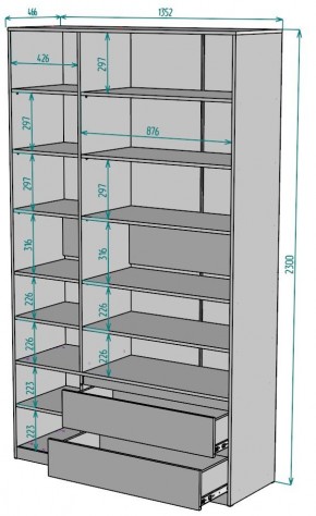 Шкаф Мальта H214 в Новом Уренгое - novyy-urengoy.mebel24.online | фото 2