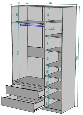 Шкаф Мальта H217 в Новом Уренгое - novyy-urengoy.mebel24.online | фото 2