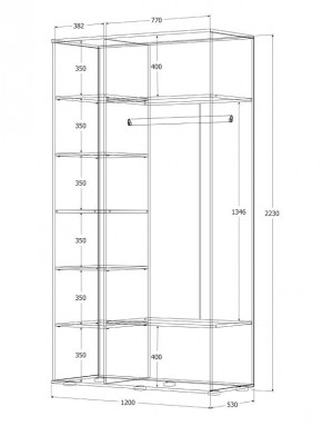 Шкаф Норден 1200 (Белый текстурный) в Новом Уренгое - novyy-urengoy.mebel24.online | фото 3