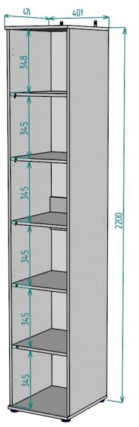 Шкаф Ольга H59 в Новом Уренгое - novyy-urengoy.mebel24.online | фото 2