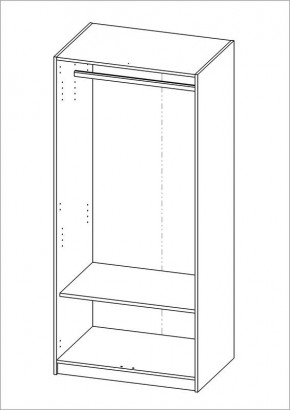 Шкаф ОРИОН двухдверный, цвет белый в Новом Уренгое - novyy-urengoy.mebel24.online | фото 2