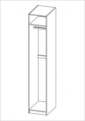 Шкаф ПЕГАС однодверный, цвет Дуб Венге в Новом Уренгое - novyy-urengoy.mebel24.online | фото 3