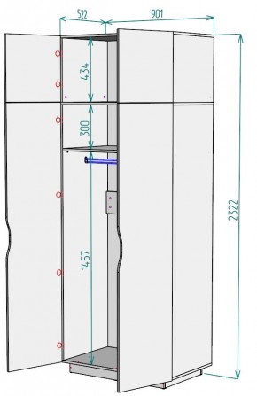 Шкаф "Аврора (H36)" в Новом Уренгое - novyy-urengoy.mebel24.online | фото 2