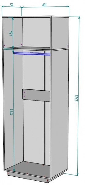 Шкаф "Аврора (H37)" в Новом Уренгое - novyy-urengoy.mebel24.online | фото 2