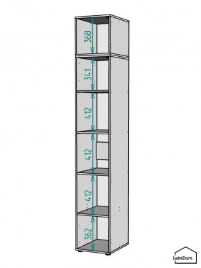 Шкаф с антресолью Linnea MHR-1A-2 2450х400х510 (Белый-М 11.1.1) в Новом Уренгое - novyy-urengoy.mebel24.online | фото 3