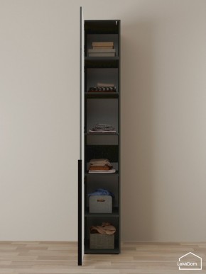 Шкаф с антресолью Linnea MHR-1A-2 2450х400х510 (Графит-М 11.1.25) в Новом Уренгое - novyy-urengoy.mebel24.online | фото 4