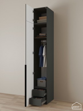 Шкаф с антресолью Linnea MHR-1A-3 2450х400х510 (Графит-М 11.1.25) в Новом Уренгое - novyy-urengoy.mebel24.online | фото 5
