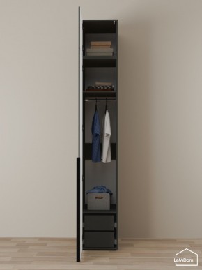 Шкаф с антресолью Linnea MHR-1A-3 2450х400х510 (Графит-М 11.1.25) в Новом Уренгое - novyy-urengoy.mebel24.online | фото 6