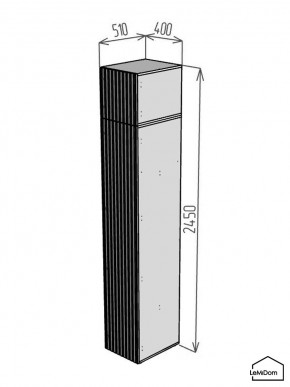 Шкаф с антресолью Linnea MHR-1POA-4 2450х400х510 (Белый-М 11.1.2) в Новом Уренгое - novyy-urengoy.mebel24.online | фото 2