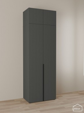 Шкаф с антресолью Linnea MHR-2A-2 2450х800х510 (Графит-М 11.1.25) в Новом Уренгое - novyy-urengoy.mebel24.online | фото