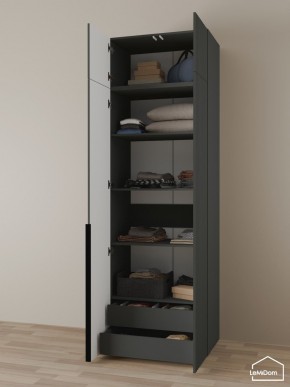 Шкаф с антресолью Linnea MHR-2A-3 2450х800х510 (Графит-М 11.1.25) в Новом Уренгое - novyy-urengoy.mebel24.online | фото 6