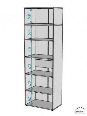 Шкаф с антресолью Linnea MHR-2POA-2 2450х800х510 (Белый-М 11.1.2) в Новом Уренгое - novyy-urengoy.mebel24.online | фото 3