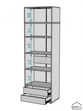 Шкаф с антресолью Linnea MHR-2POA-4 2450х800х510 (Белый-М 11.1.2) в Новом Уренгое - novyy-urengoy.mebel24.online | фото 3