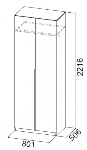 Шкаф ШК-5 (800) Графит серый в Новом Уренгое - novyy-urengoy.mebel24.online | фото