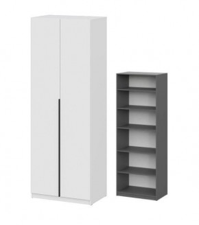 Шкаф ШК-5 + 4 полки (800) Белый текстурный в Новом Уренгое - novyy-urengoy.mebel24.online | фото 2