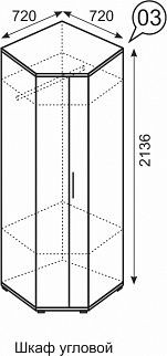 Шкаф угловой Ното в Новом Уренгое - novyy-urengoy.mebel24.online | фото 3