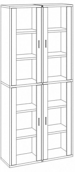 Шкаф-витрина Домино СУ(ш2в2)+4ФС в Новом Уренгое - novyy-urengoy.mebel24.online | фото 2