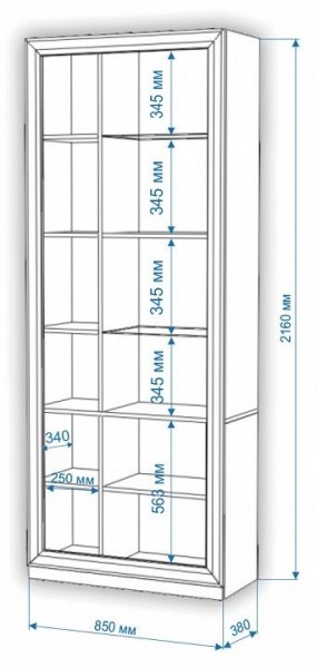 Шкаф-витрина Нобиле ШВтВ-ФСД-БЯН в Новом Уренгое - novyy-urengoy.mebel24.online | фото 3