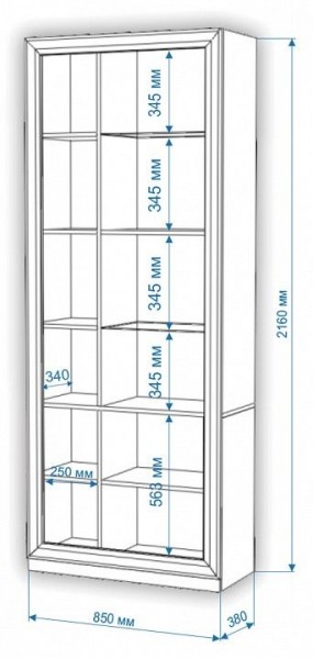 Шкаф-витрина Нобиле ШВтВ-ФСД-ФГК в Новом Уренгое - novyy-urengoy.mebel24.online | фото 3