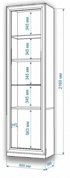 Шкаф-витрина Нобиле ВтВ-ФСД-БЯН в Новом Уренгое - novyy-urengoy.mebel24.online | фото 2