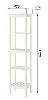 Стеллаж 420 Кантри, массив сосны, цвет белый в Новом Уренгое - novyy-urengoy.mebel24.online | фото 3