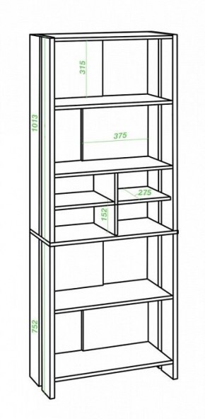 Стеллаж Домино Lite СТЛ-ОВХ В в Новом Уренгое - novyy-urengoy.mebel24.online | фото 2