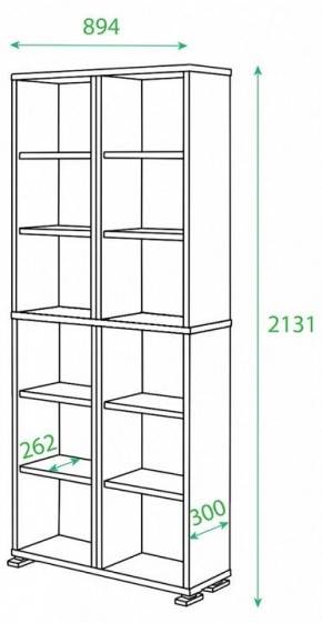 Стеллаж Домино ПУ-30-1 в Новом Уренгое - novyy-urengoy.mebel24.online | фото 2
