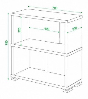 Стеллаж книжный Домино нельсон СБ-10_2 в Новом Уренгое - novyy-urengoy.mebel24.online | фото 3