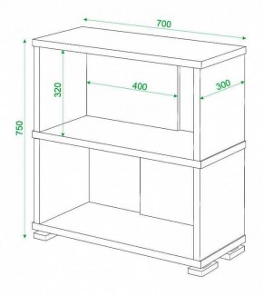 Стеллаж книжный Домино нельсон СБ-10_2 в Новом Уренгое - novyy-urengoy.mebel24.online | фото 2
