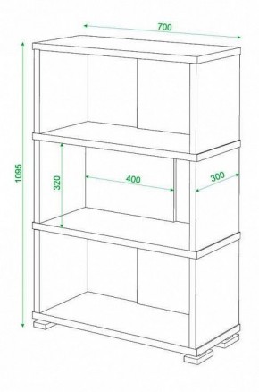 Стеллаж книжный Домино СБ-10_3 в Новом Уренгое - novyy-urengoy.mebel24.online | фото 3