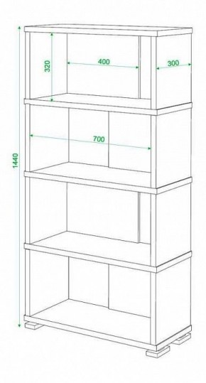 Стеллаж книжный Домино СБ-10_4 в Новом Уренгое - novyy-urengoy.mebel24.online | фото 3