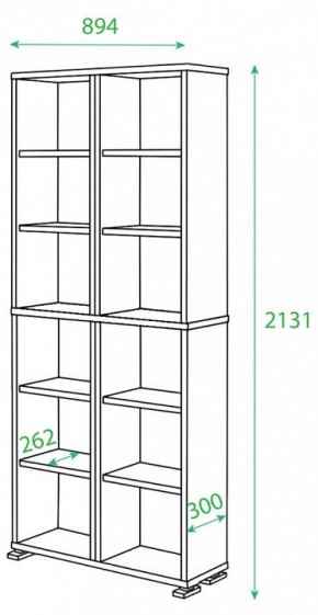 Стеллаж комбинированный Домино ПУ-30-4 в Новом Уренгое - novyy-urengoy.mebel24.online | фото 2