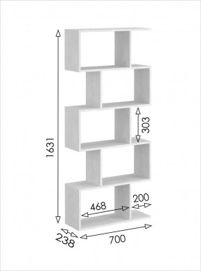 Стеллаж открытый мини 2 Вена в Новом Уренгое - novyy-urengoy.mebel24.online | фото 3
