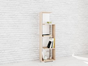 Стеллаж Ромео-6 Дуб сонома/Белый в Новом Уренгое - novyy-urengoy.mebel24.online | фото