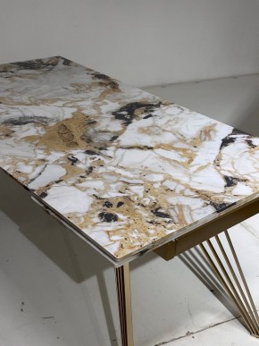 Стол ACERRA NEW 160 GLOSS GRAND JADE SOLID CERAMIC/ каркас цвета шампань, ®DISAUR в Новом Уренгое - novyy-urengoy.mebel24.online | фото 5