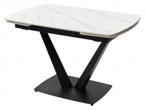 Стол ALATRI 120 MATT WHITE MARBLE SOLID CERAMIC / BLACK, ®DISAUR в Новом Уренгое - novyy-urengoy.mebel24.online | фото 2