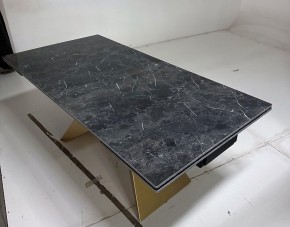 Стол ALES 180 BLACK GRAVE SOLID CERAMIC, керамика / бронзовый, ®DISAUR в Новом Уренгое - novyy-urengoy.mebel24.online | фото 5