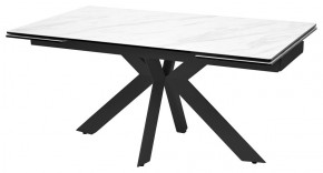 Стол BELLUNO 160 MARBLES KL-99 Белый мрамор матовый, итальянская керамика/ черный каркас, ®DISAUR в Новом Уренгое - novyy-urengoy.mebel24.online | фото 1