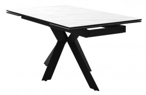 Стол BELLUNO 160 MARBLES KL-99 Белый мрамор матовый, итальянская керамика/ черный каркас, ®DISAUR в Новом Уренгое - novyy-urengoy.mebel24.online | фото 2