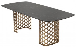 Стол CHIAVARI 220 KL-116 Черный мрамор матовый, итальянская керамика / бронзовый, ®DISAUR в Новом Уренгое - novyy-urengoy.mebel24.online | фото 7