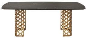 Стол CHIAVARI 220 KL-116 Черный мрамор матовый, итальянская керамика / бронзовый, ®DISAUR в Новом Уренгое - novyy-urengoy.mebel24.online | фото 8