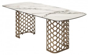 Стол CHIAVARI 220 KL-188 Контрастный мрамор матовый, итальянская керамика / Шампань, ®DISAUR в Новом Уренгое - novyy-urengoy.mebel24.online | фото