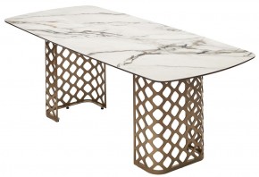 Стол CHIAVARI 220 KL-188 Контрастный мрамор матовый, итальянская керамика / Шампань, ®DISAUR в Новом Уренгое - novyy-urengoy.mebel24.online | фото 7