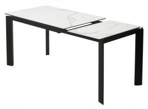 Стол CORNER 120 MATTE STATUARIO Белый мрамор матовый керамика, стекло/ черный каркас, ®DISAUR в Новом Уренгое - novyy-urengoy.mebel24.online | фото 4